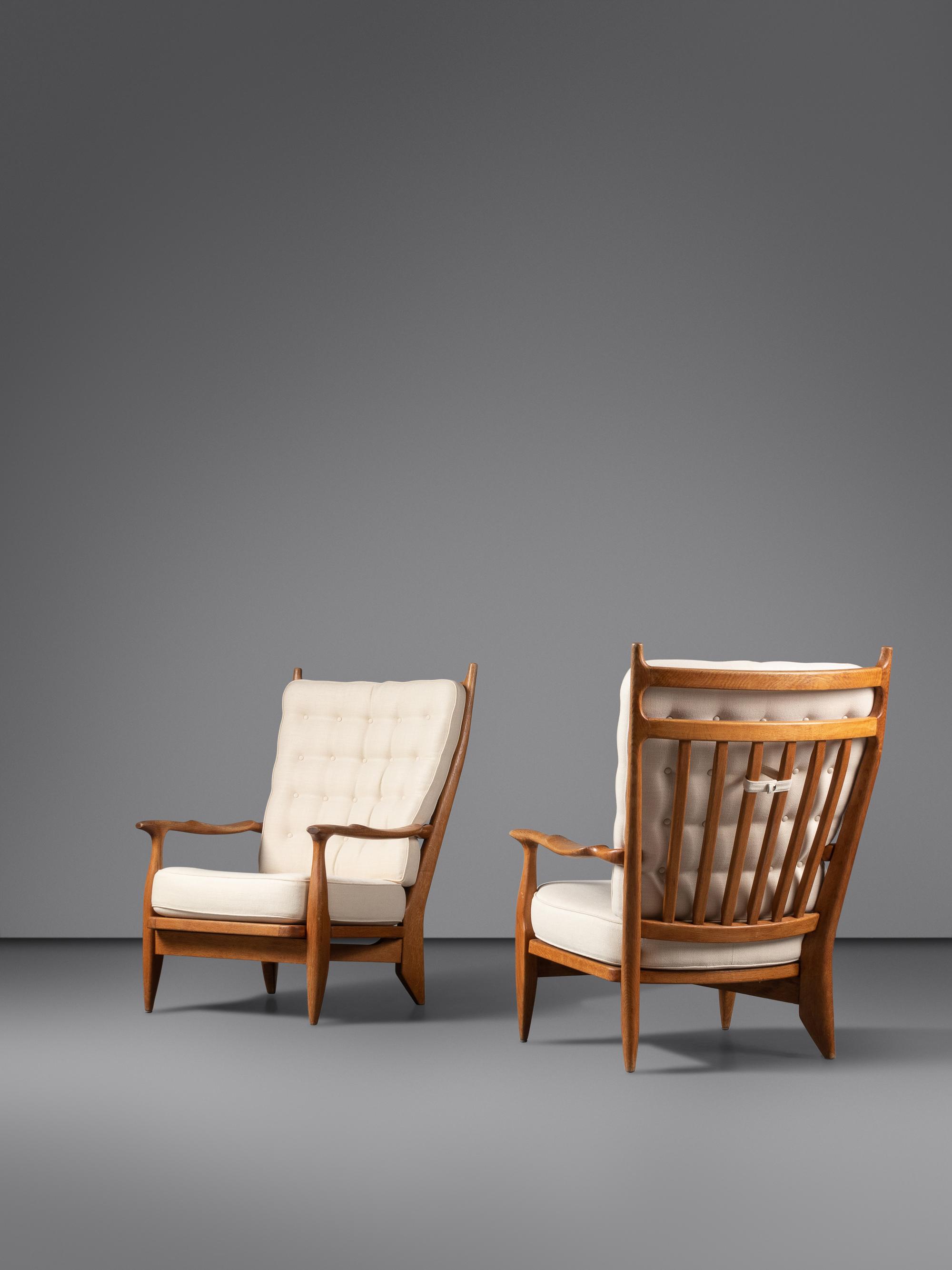 Pair of 'Edouard' Lounge Chairs, c. 1950 Votre Maison, France