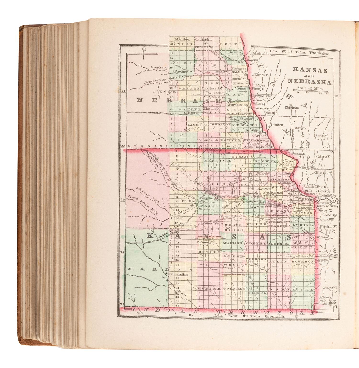[MAPS & ATLASES]. COLBY, Charles (1830-1866). The Diamond Atlas...The Western Hemisphere. New York: Samuel N. Gaston, 1857.