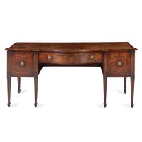 A George III Mahogany, Satinwood and Rosewood-Banded Sideboard