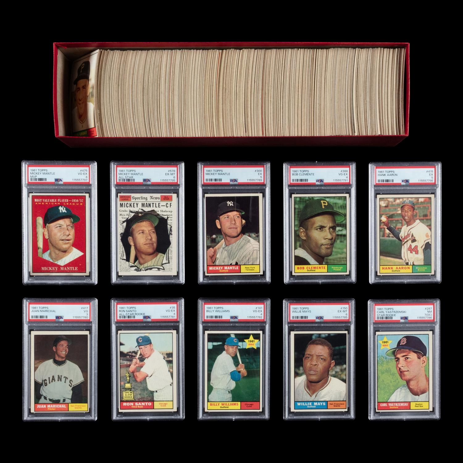 A Complete Set of 1961 Topps Baseball Cards (587/587) from The Collection of David Eisenhower