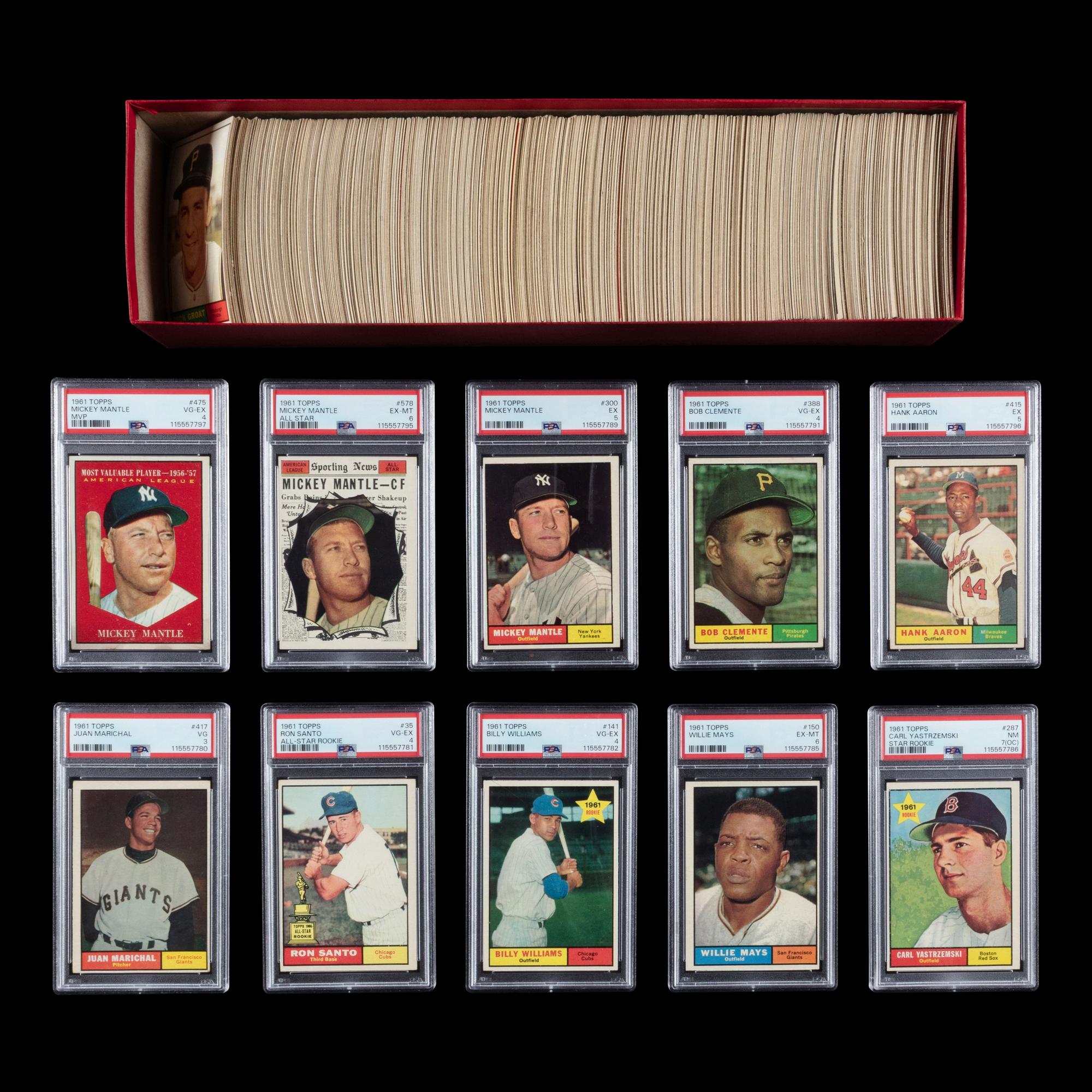 A Complete Set of 1961 Topps Baseball Cards (587/587) from The Collection of David Eisenhower