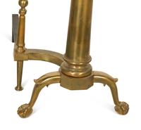 A Pair of Colonial Style Brass Andirons