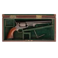 Colt Fourth Model 1851 Navy Revolver in Casing Made from an Old Box
