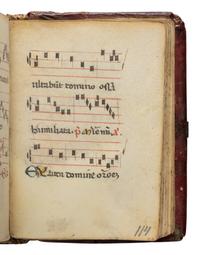 MUSIC RITES FOR FUNERALS Ritual, Use of Rome, in Latin and Italian, music manuscript on parchment [Italy, 1450–1456]