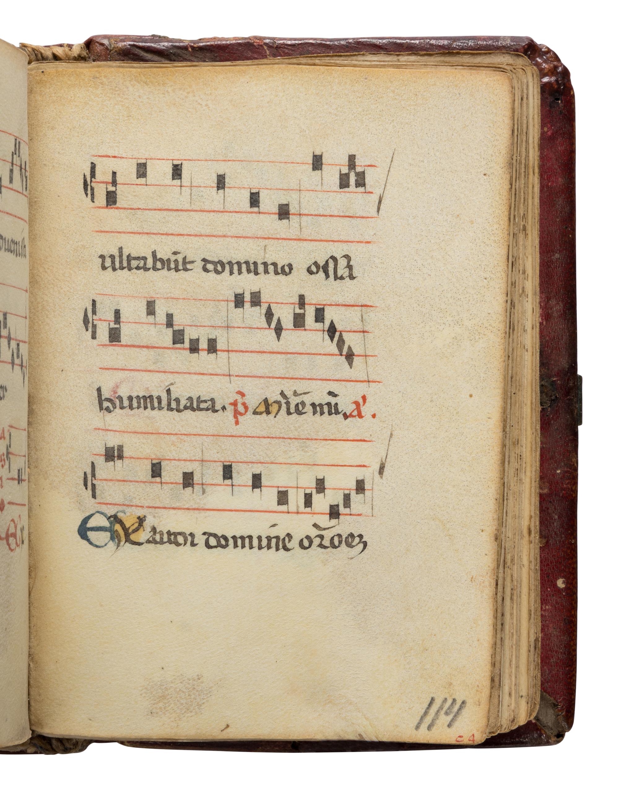 MUSIC RITES FOR FUNERALS Ritual, Use of Rome, in Latin and Italian, music manuscript on parchment [Italy, 1450–1456]