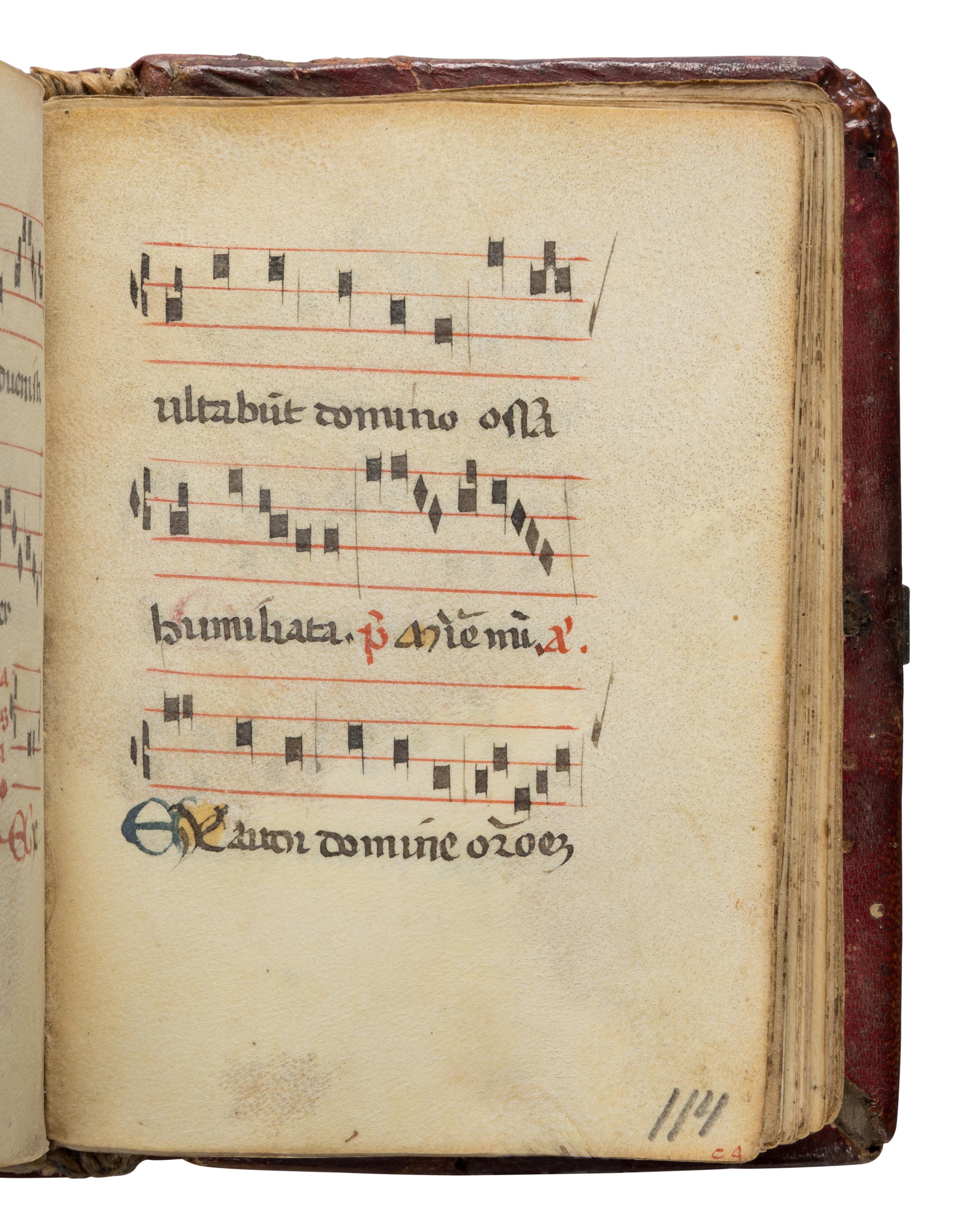 MUSIC RITES FOR FUNERALS Ritual, Use of Rome, in Latin and Italian, music manuscript on parchment [Italy, 1450–1456]
