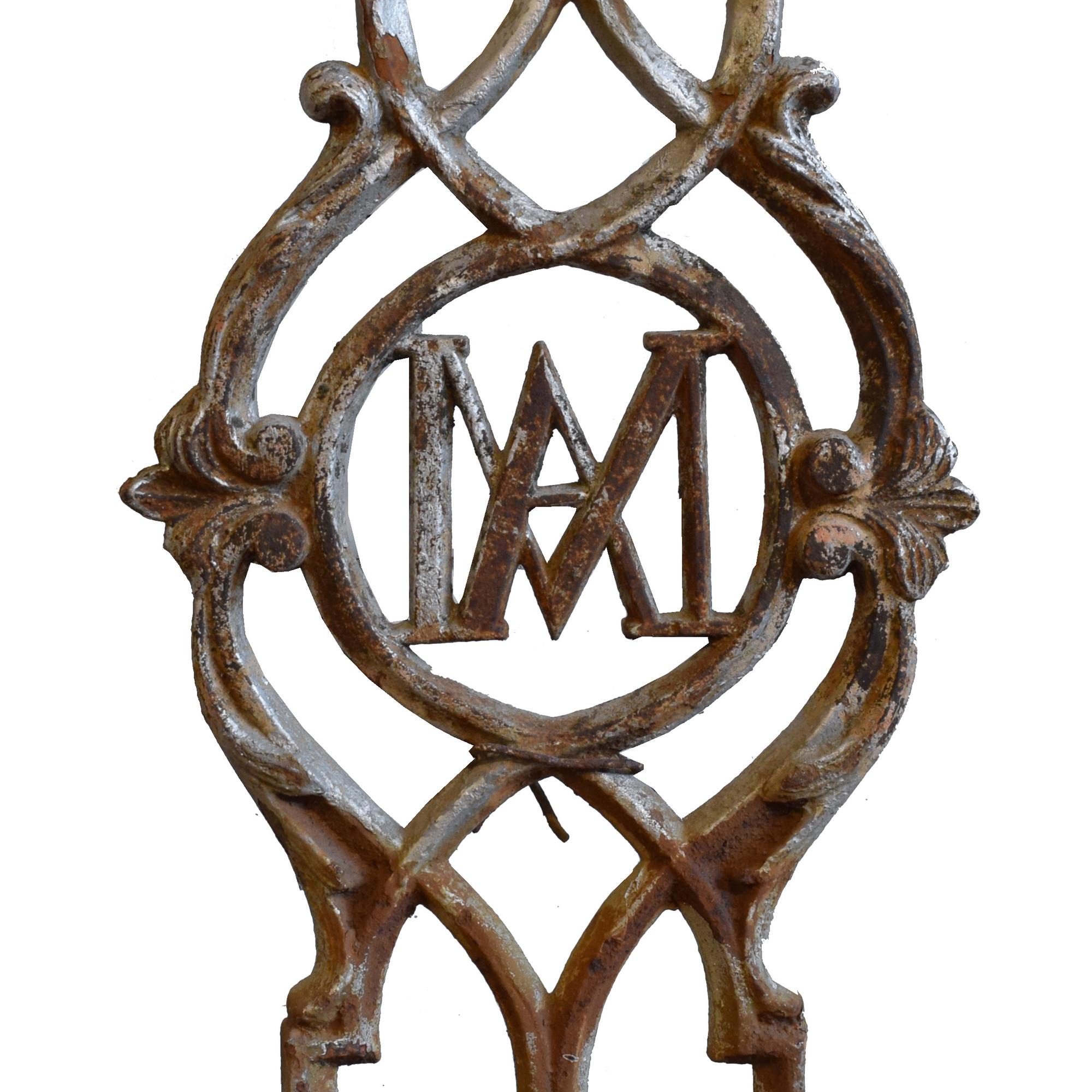 A Cast Iron Crucifix 38" W x 1" D x 65.5" H — France, Circa 1900