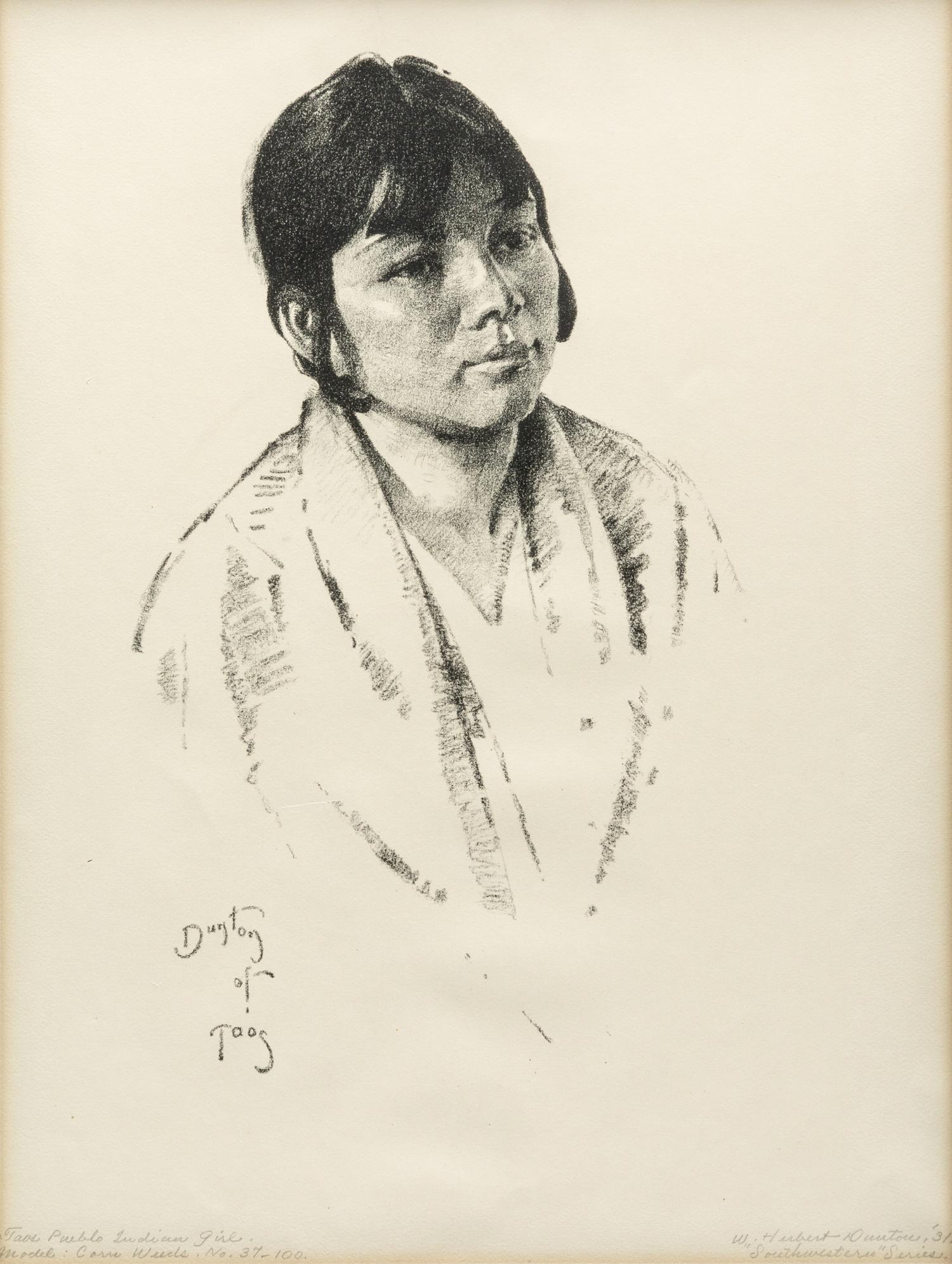 Taos Pueblo Indian Girl from the "Southwestern" Series, edition 37/100