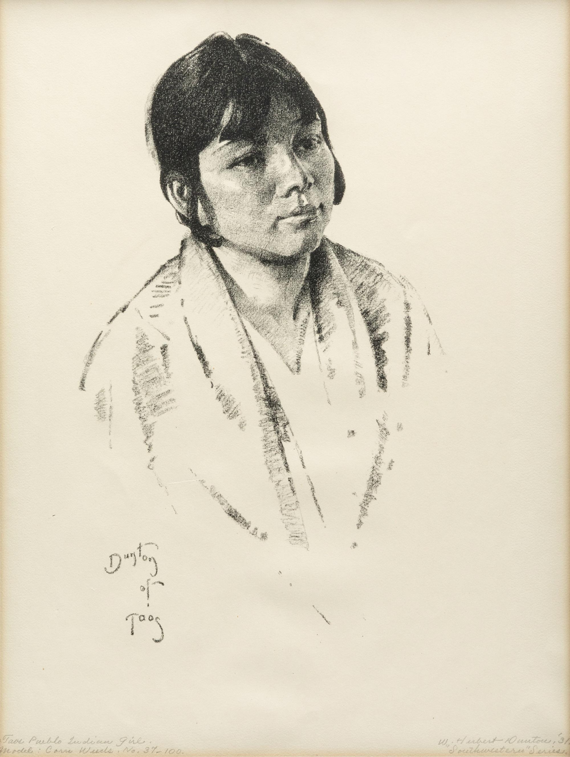 Taos Pueblo Indian Girl from the "Southwestern" Series, edition 37/100