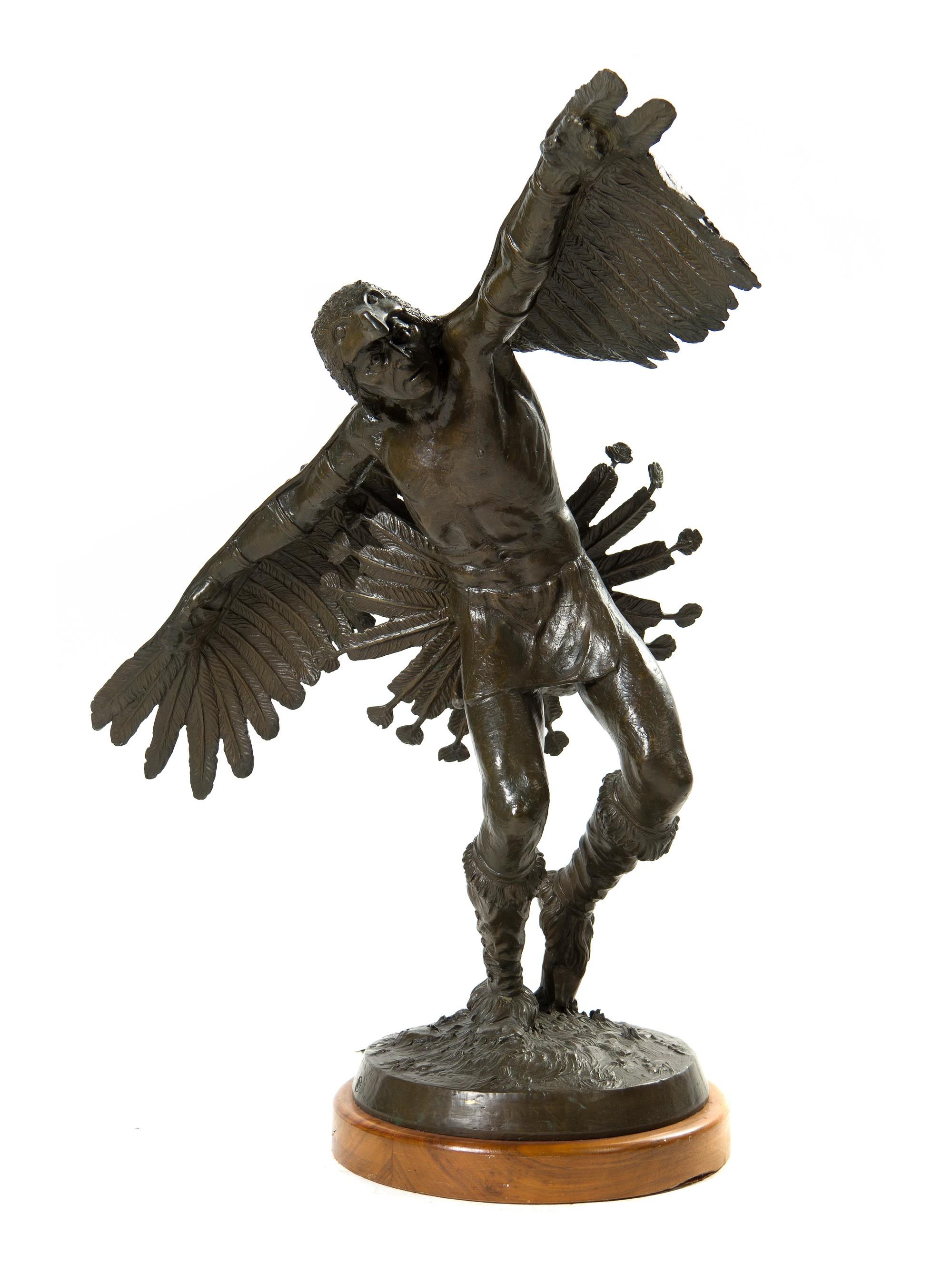 An American Bronze Figure, Karl Quilter (b. 1929), Height 33 inches.
