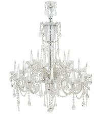 A Cut Glass Twenty-Light Chandelier