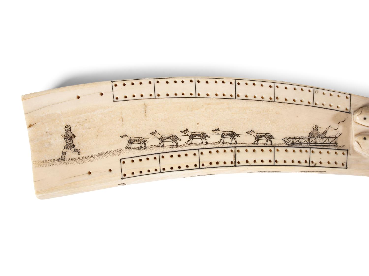 Iñupiaq Carved and Decorated Cribbage Boards