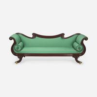 A Classical carved mahogany sofa Boston, MA, circa 1810-1815