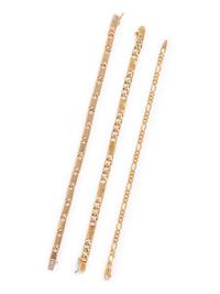 COLLECTION OF YELLOW GOLD BRACELETS
