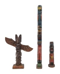 Model Northwest Coast Totem Poles