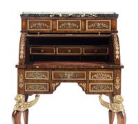 An Empire Style Gilt Metal Mounted Mahogany Bureau à Cylindre