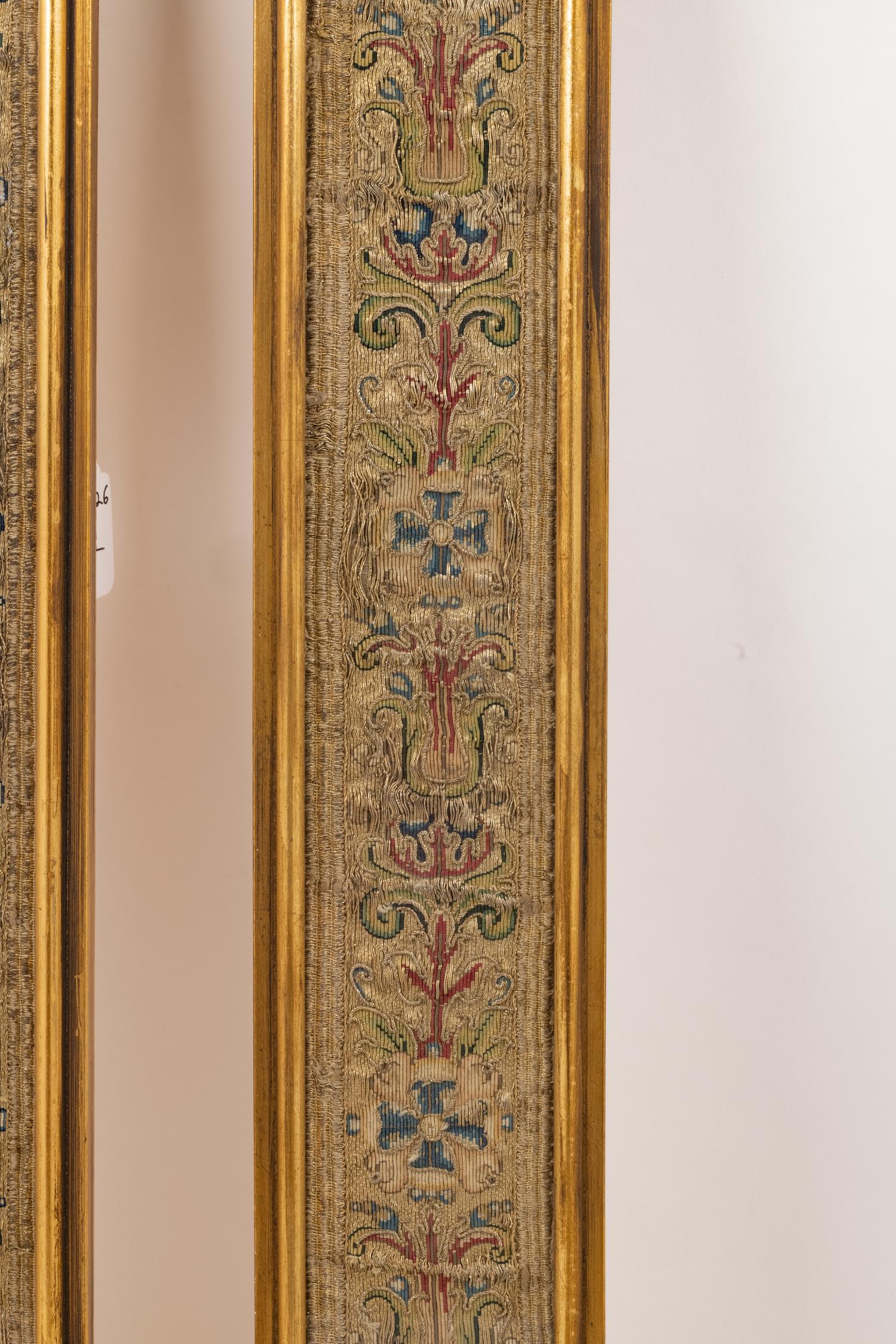 A Pair of Framed Italian Tapestry Fragments