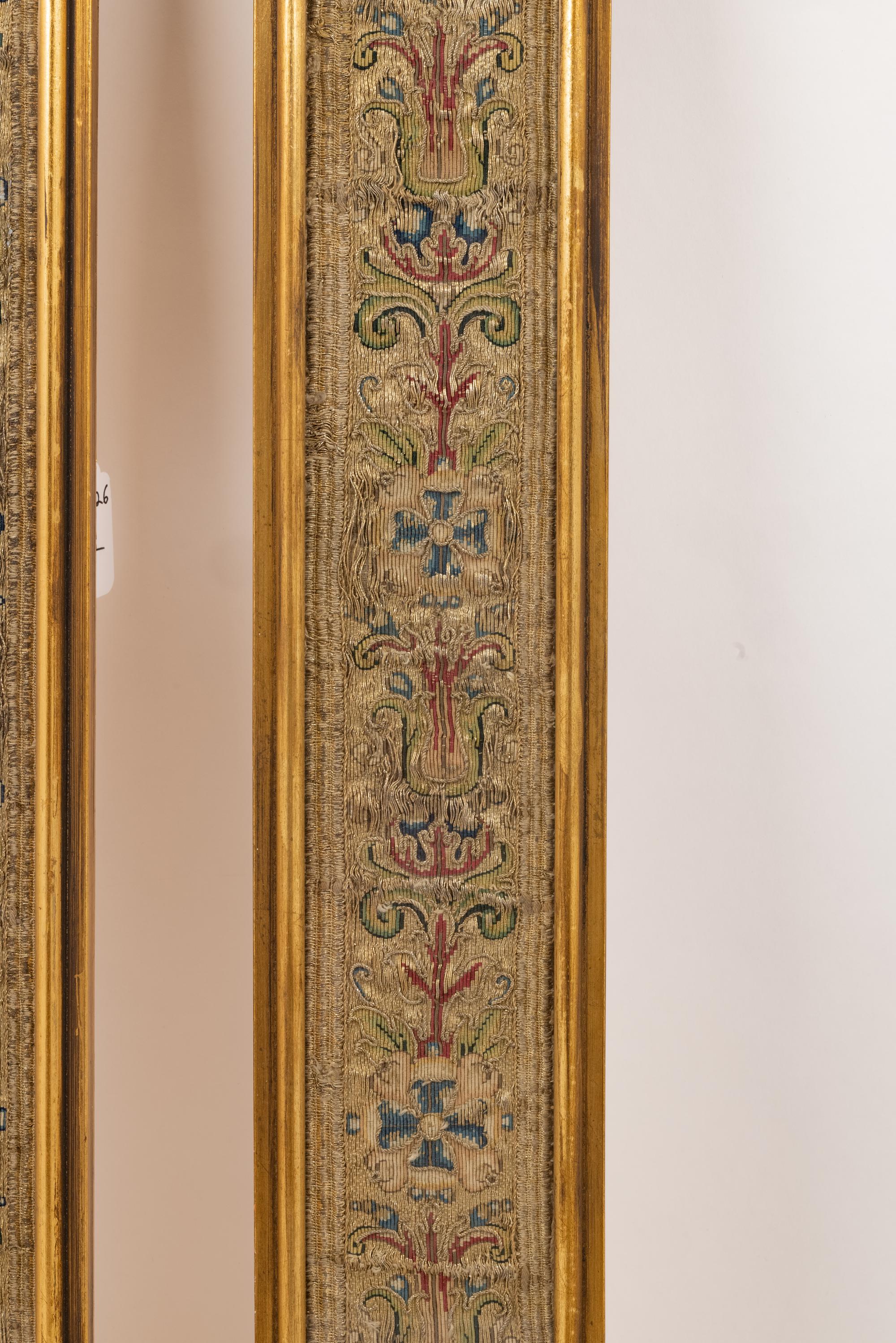 A Pair of Framed Italian Tapestry Fragments