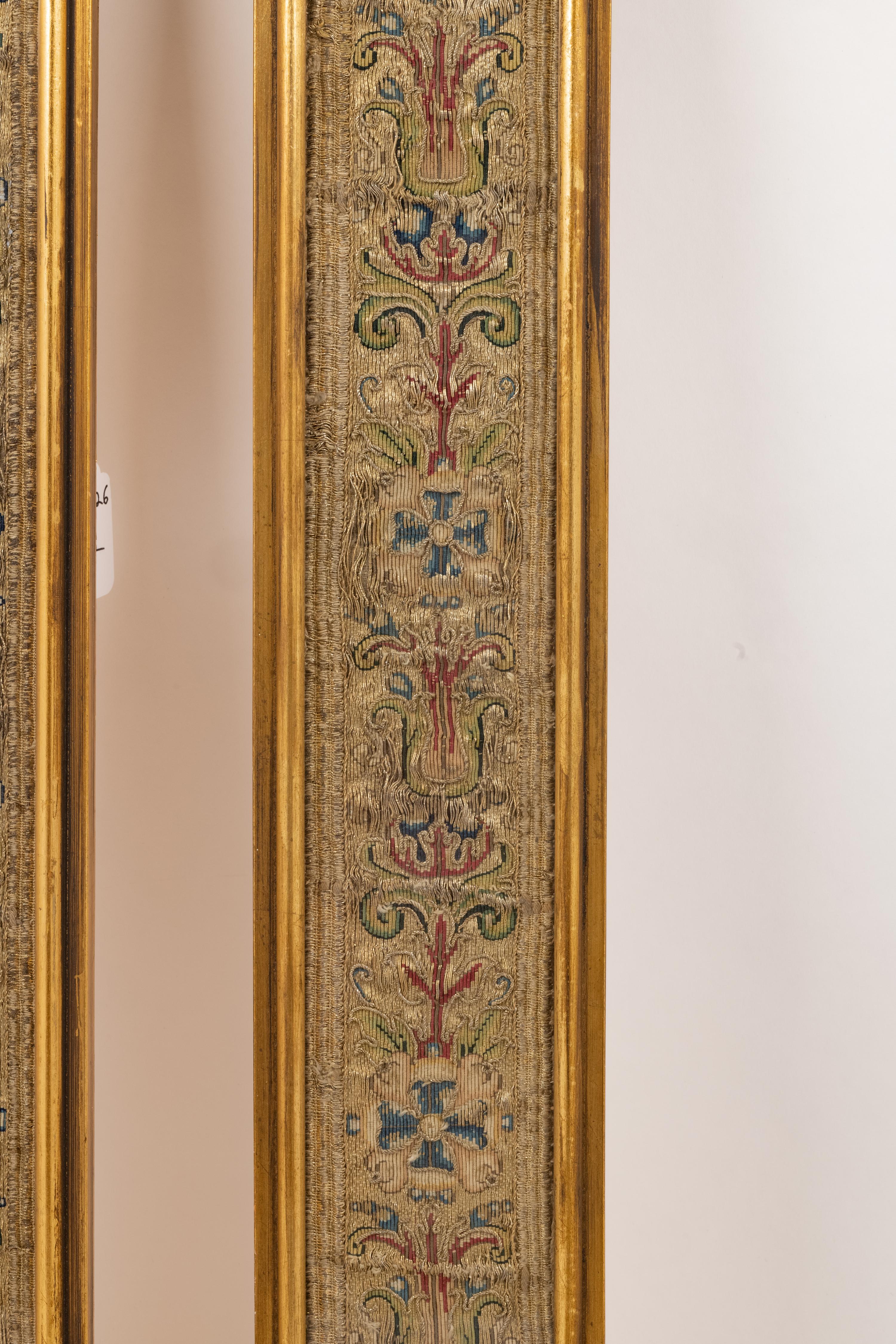 A Pair of Framed Italian Tapestry Fragments