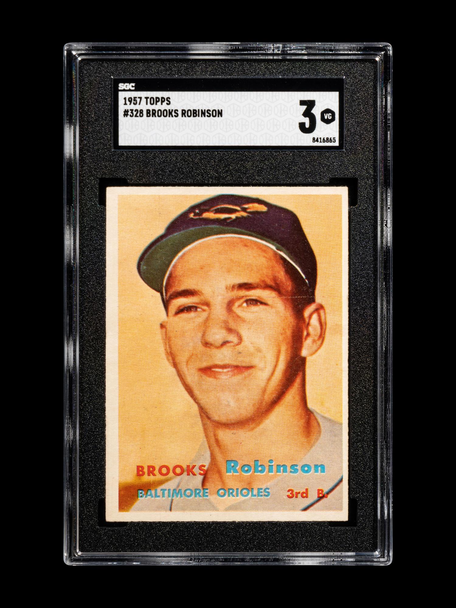 A 1957 Topps Brooks Robinson Rookie Baseball Card No. 328 (SGC 3 VG)