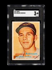 A 1957 Topps Brooks Robinson Rookie Baseball Card No. 328 (SGC 3 VG)