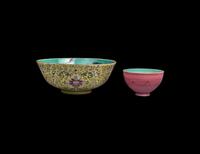 Two Chinese Porcelain 'Lotus' Bowls