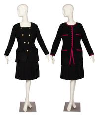 Three Chanel Pieces: One Jacket, One Skirt Suit, 1985-90s