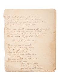 [SLAVERY & ABOLITION]. Collection of manuscript poems, including "Song of the fugitive slave." N.p., ca 1860.