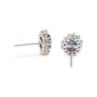SAPPHIRE AND DIAMOND EARRINGS