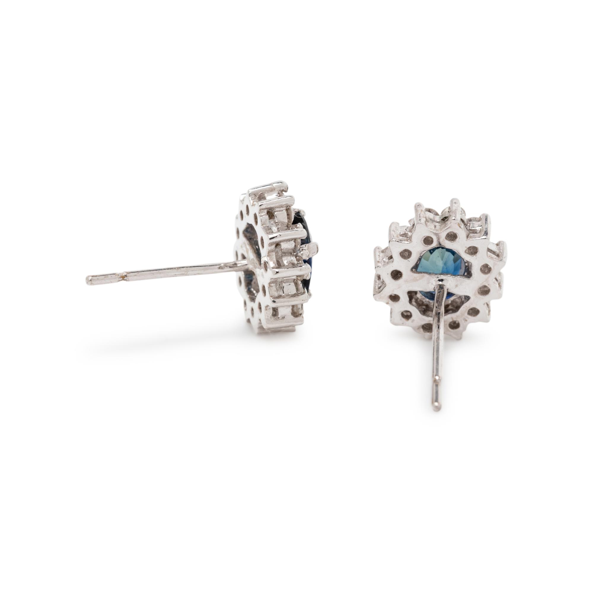 SAPPHIRE AND DIAMOND EARRINGS