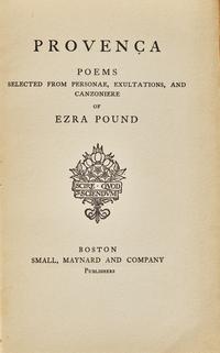 [Literature] Pound, Ezra. Provenca