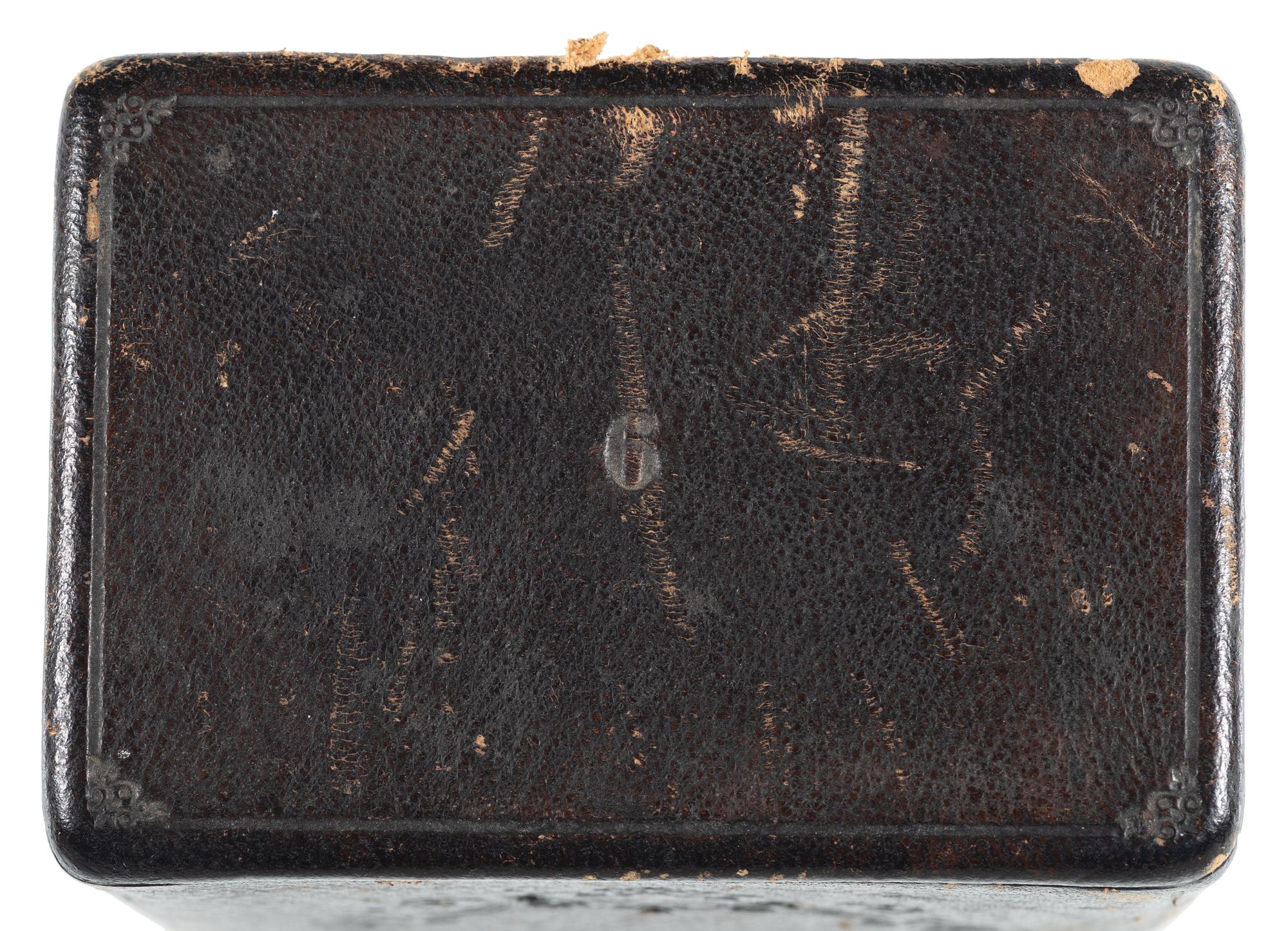 Civil War-period officer's grooming kit. Manufactured by Edw. Christmann, Philadelphia, PA.