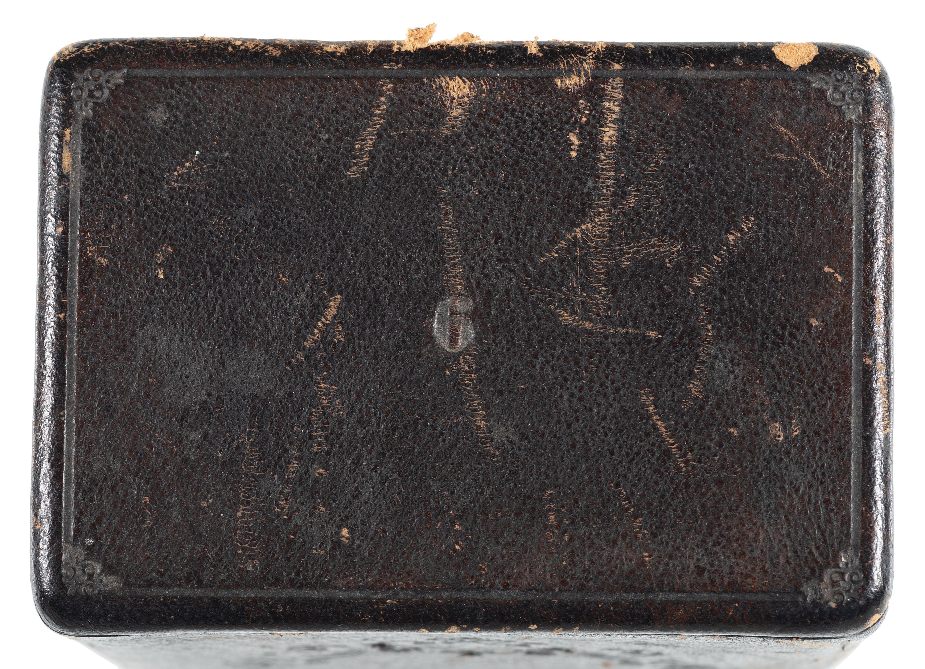 Civil War-period officer's grooming kit. Manufactured by Edw. Christmann, Philadelphia, PA.