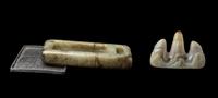 Two Chinese Jade and Agate Scholar's Objects