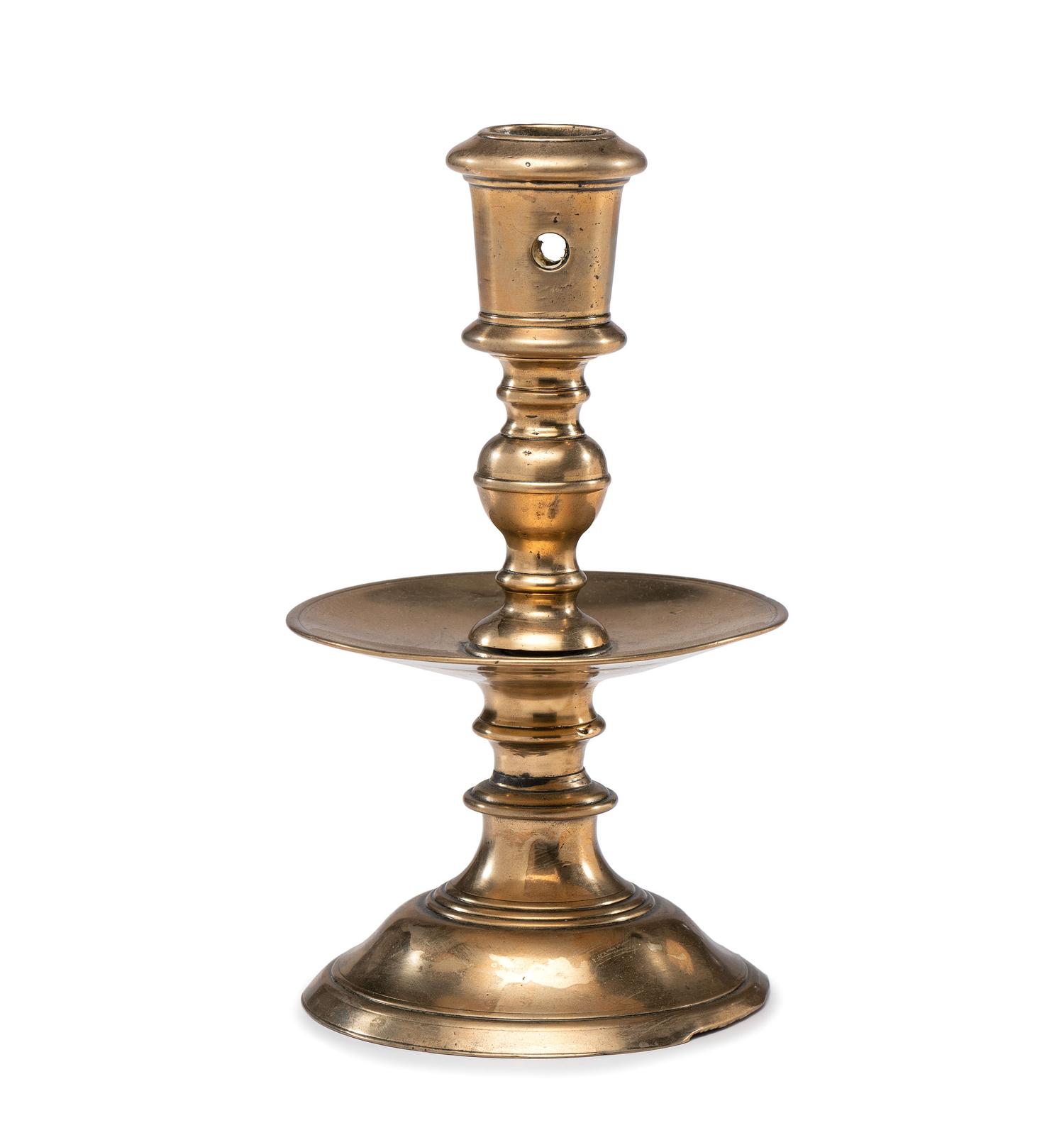 A Dutch or German Brass Heemskerk Candlestick