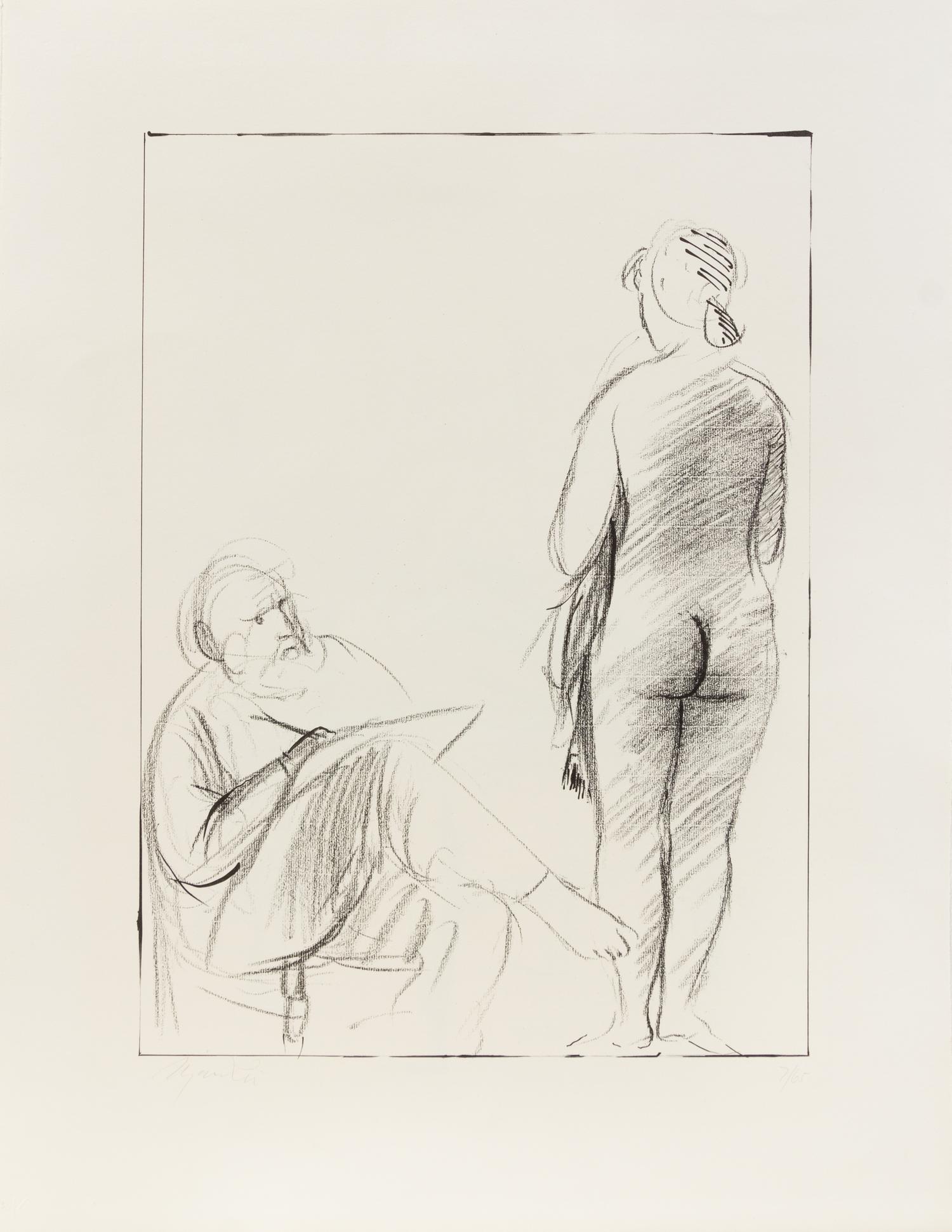 Giacomo Manzù, (Italian, 1908-1991), a group of 3 prints: Passo di Danza II (from Europäische Graphik IX), 1974 Pittore e Modella (from