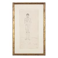 Ferdinand Hodler (Swiss, 1853-1918) — Male Nude, c. 1910