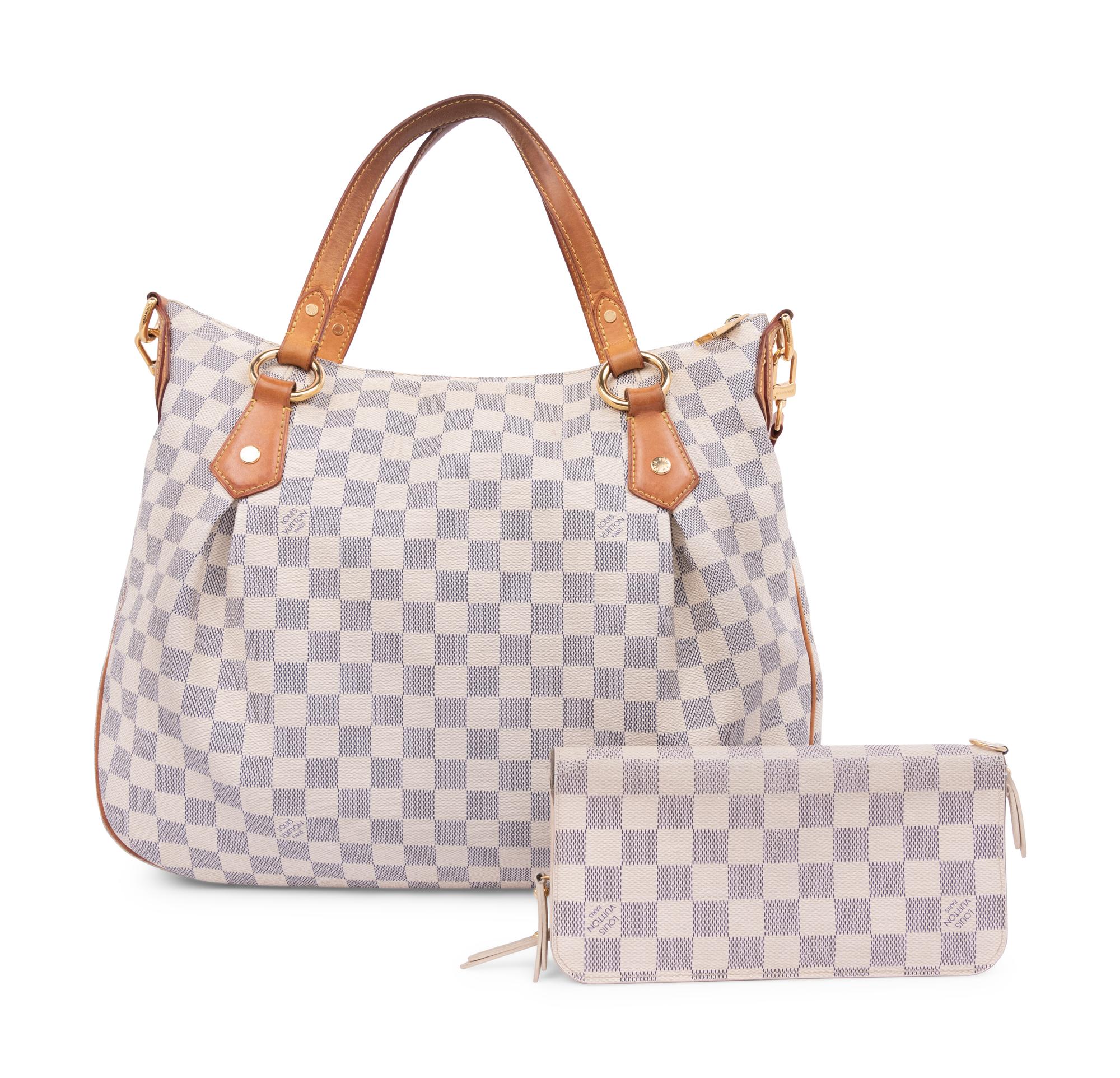 Two Louis Vuitton Damier Azur Items: One Handbag and One Wallet, 2012