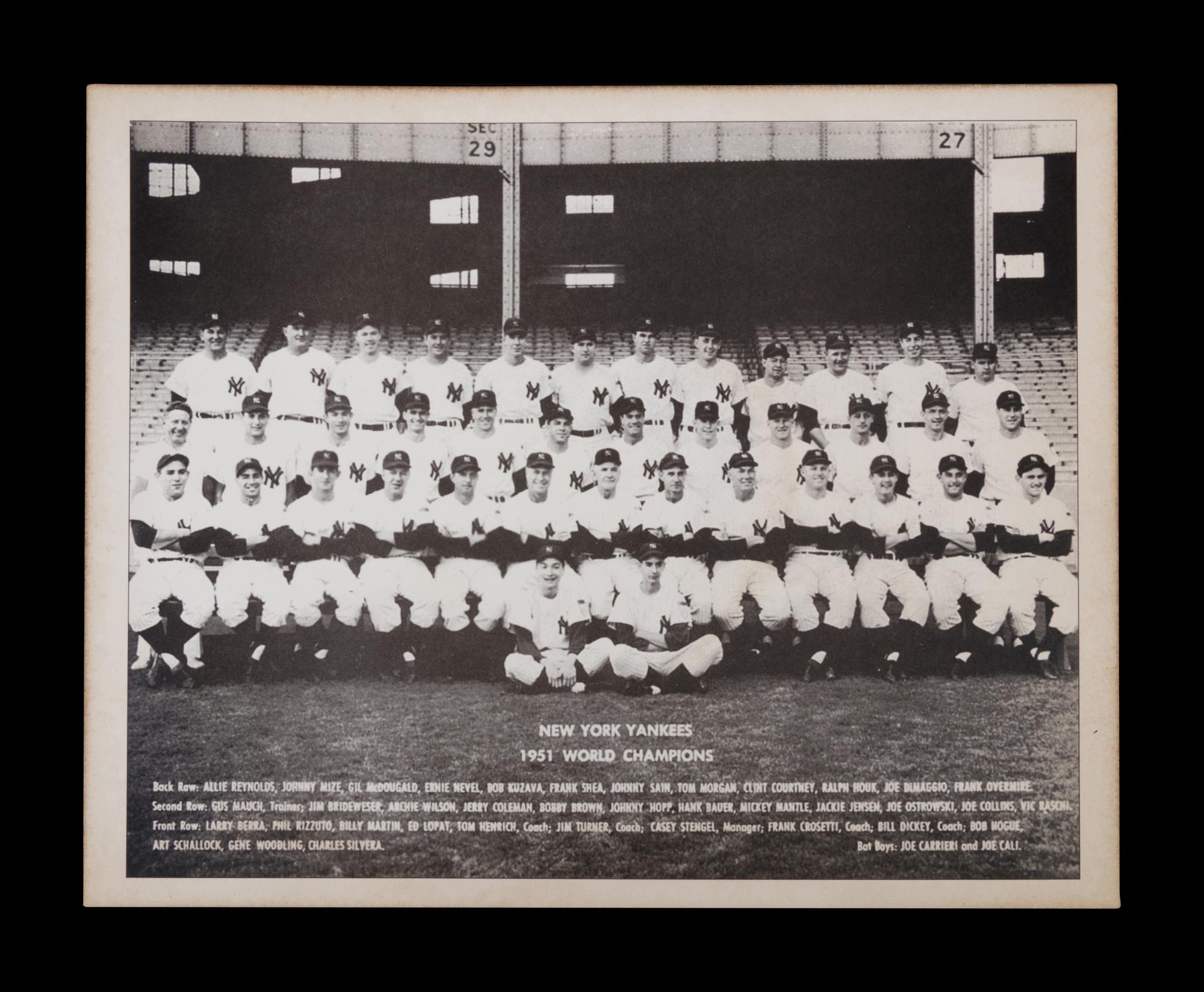 A Group of Four 1950s New York Yankees Items Including a Mickey Mantle Signed Baseball (PSA),