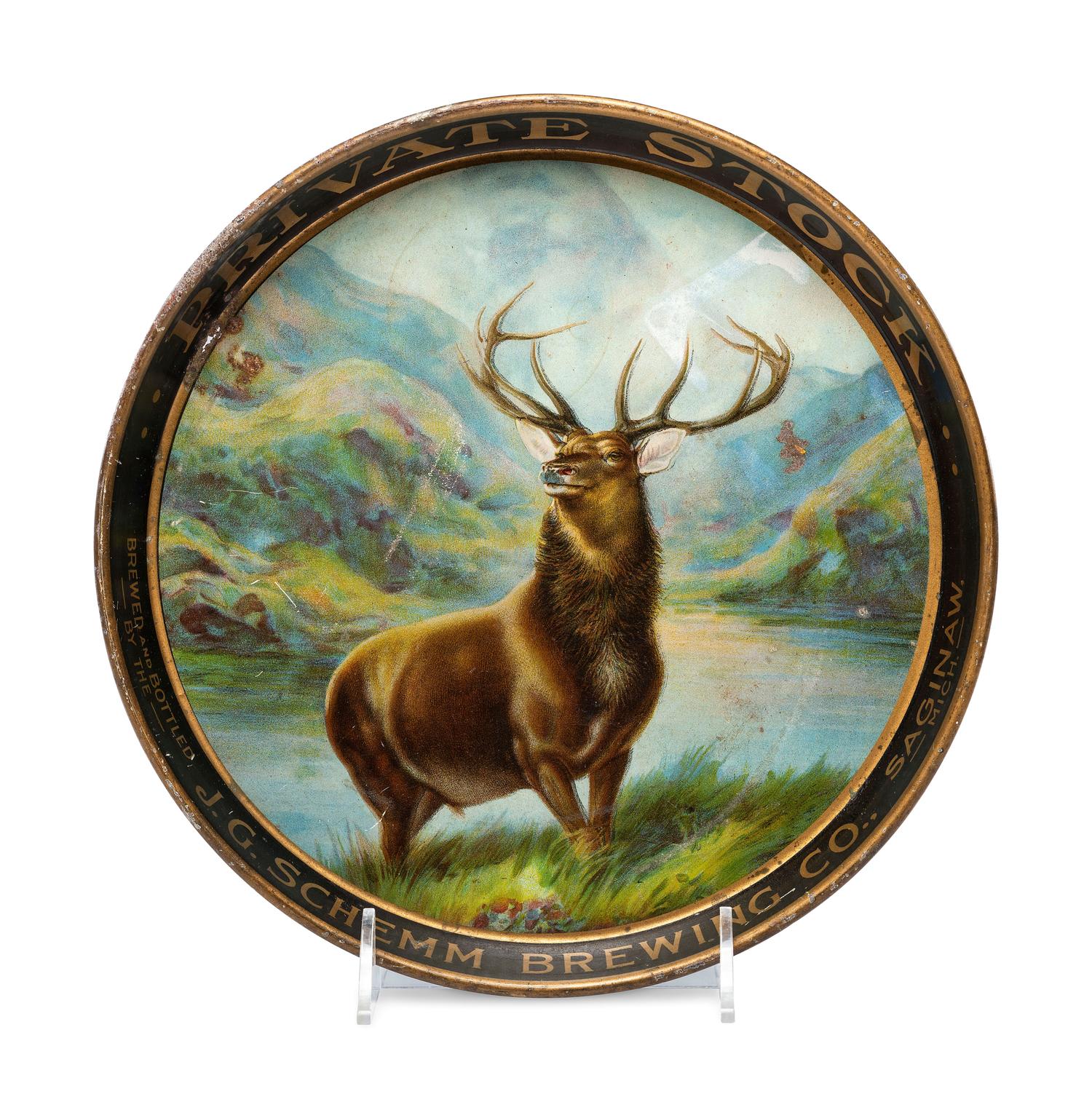 A J.G. Schemm Brewing Company Tin Lithograph Advertising Tray