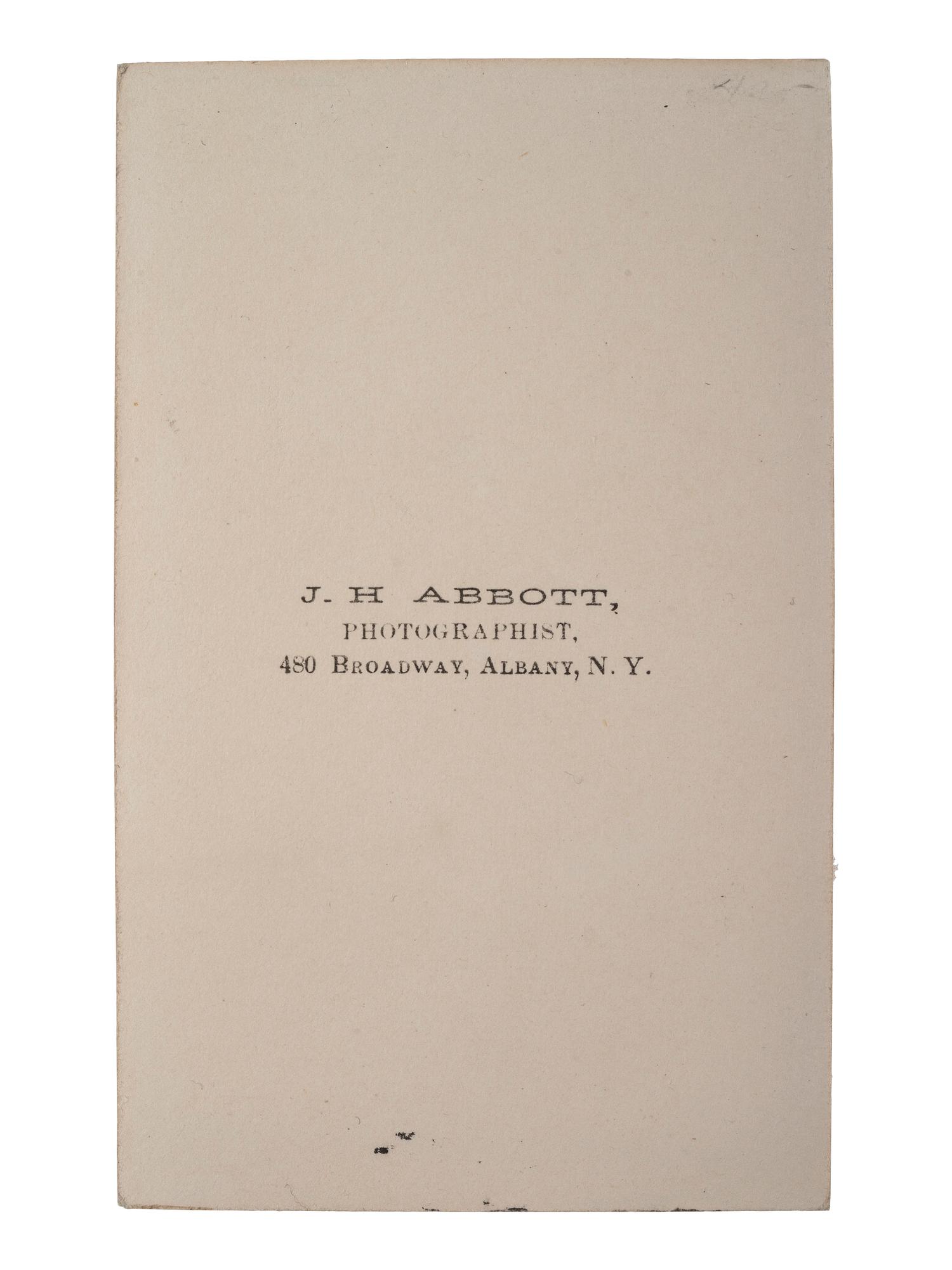 [CIVIL WAR]. ABBOTT, J.H., photographer. CDV of actors at Albany Sanitary Fair. Albany, NY: ca 1864.