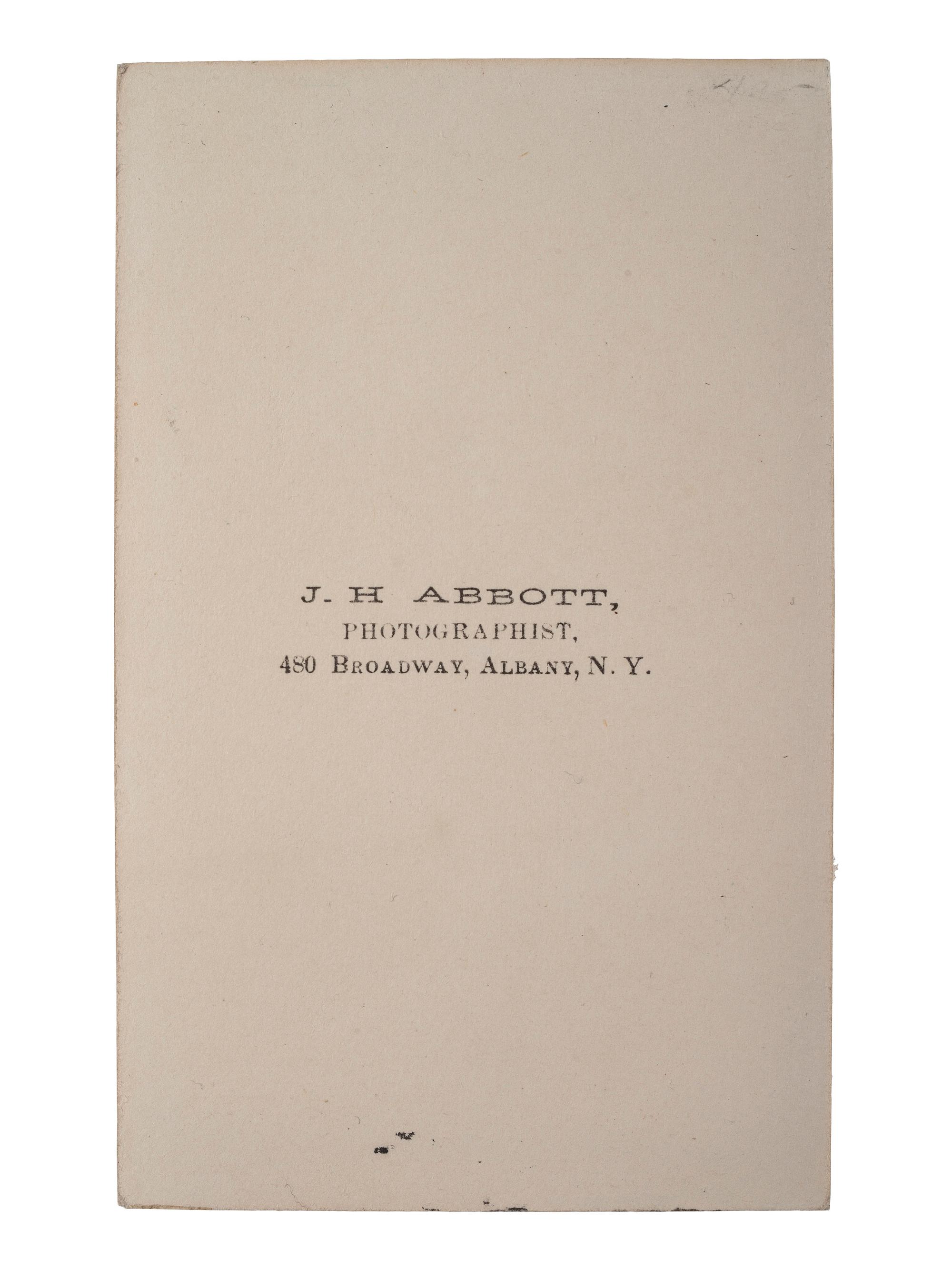 [CIVIL WAR]. ABBOTT, J.H., photographer. CDV of actors at Albany Sanitary Fair. Albany, NY: ca 1864.