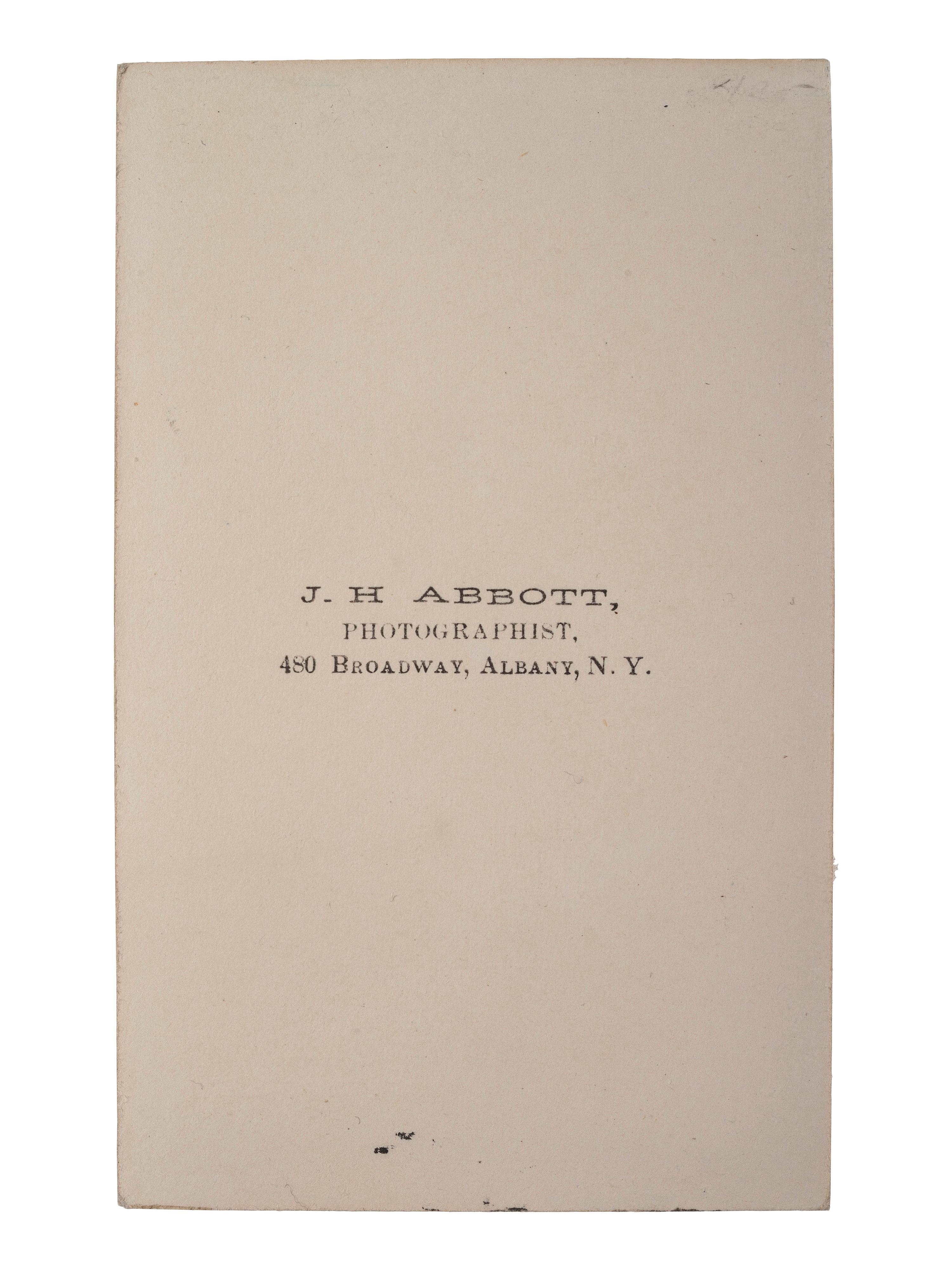 [CIVIL WAR]. ABBOTT, J.H., photographer. CDV of actors at Albany Sanitary Fair. Albany, NY: ca 1864.