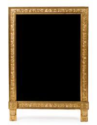 An Italian Painted and Parcel Gilt Mirror Height 48 x width 33 1/4 inches. — 20TH CENTURY