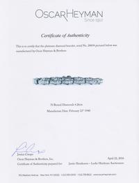 A Retro Platinum and Diamond Bracelet, Circa 1940, Oscar Heyman Brothers, 15.00 dwts.