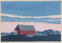 Dale Nichols, (American, 1904-1995), Red Barn