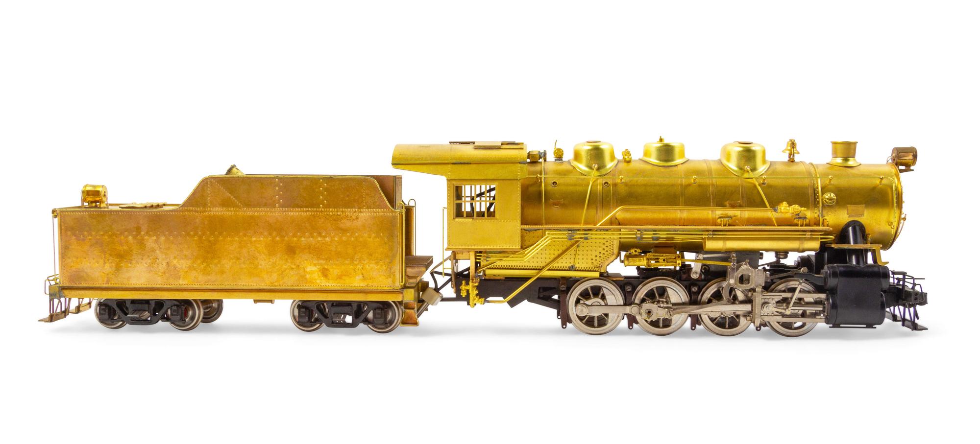 A KTM Brass O-Gauge 0-8-0 Locomotive and Tender