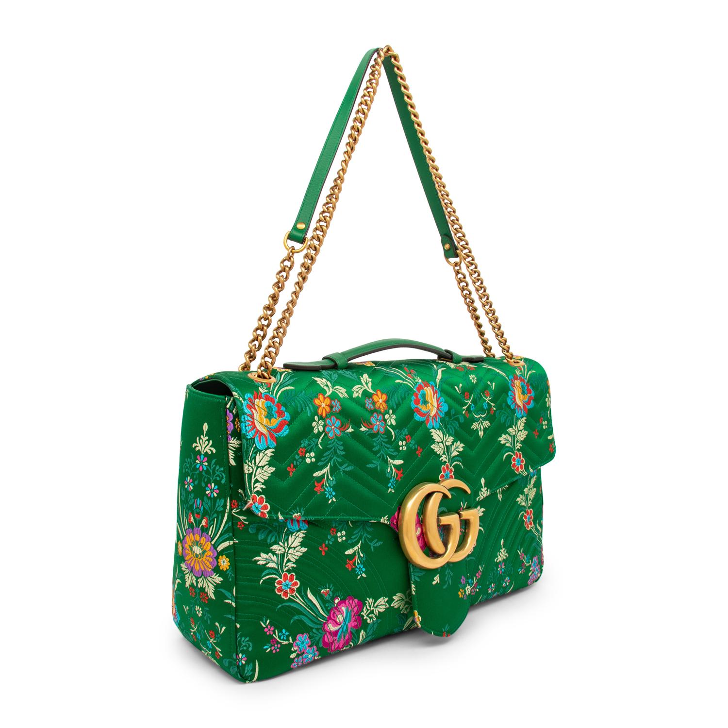 GUCCI, FLORAL XL MARMONT BAG