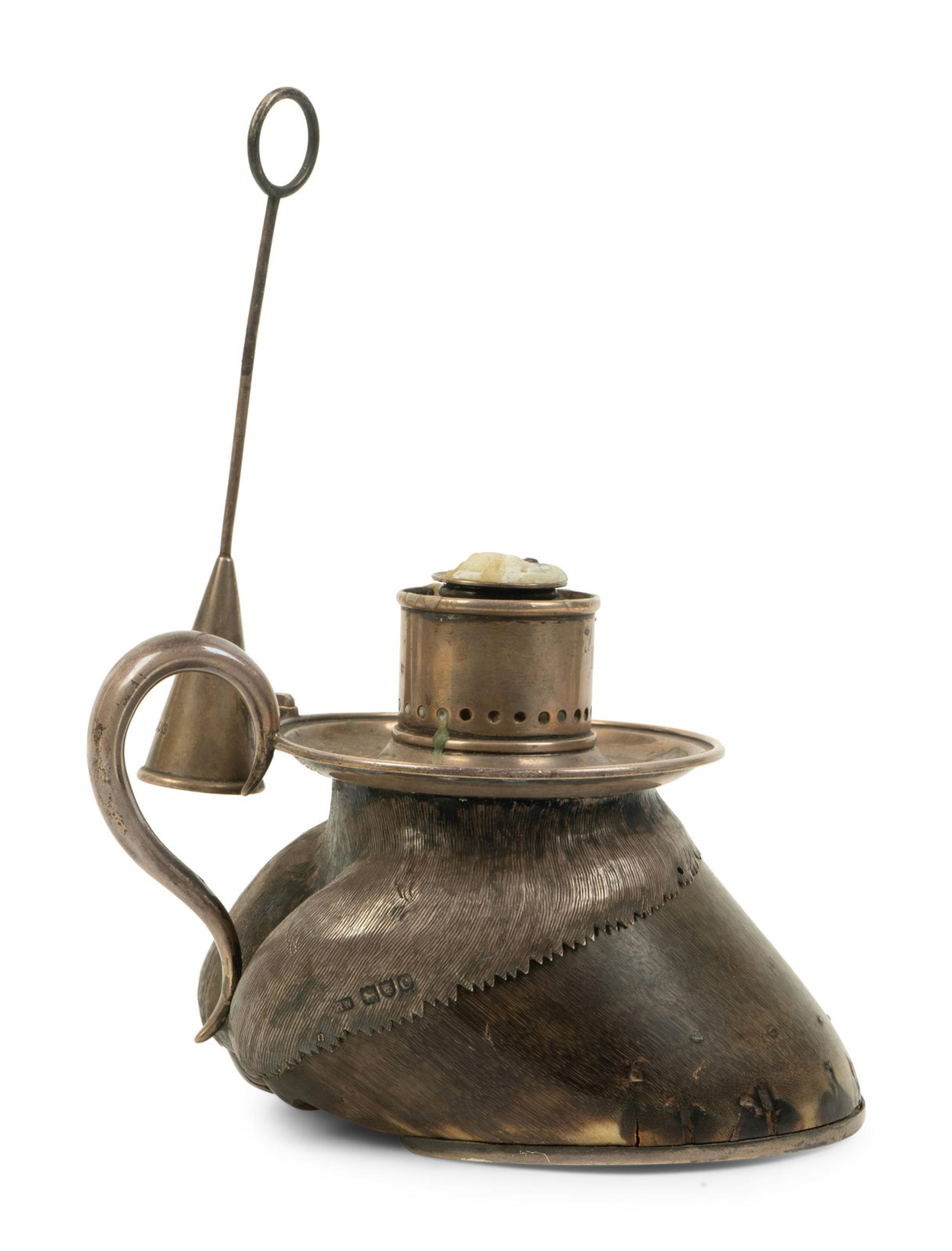 An English Silver Mounted Horse's Hoof Candle Stand — ROWLAND WARD LIMITED OF PICCADILLY, LONDON, CIRCA 1890