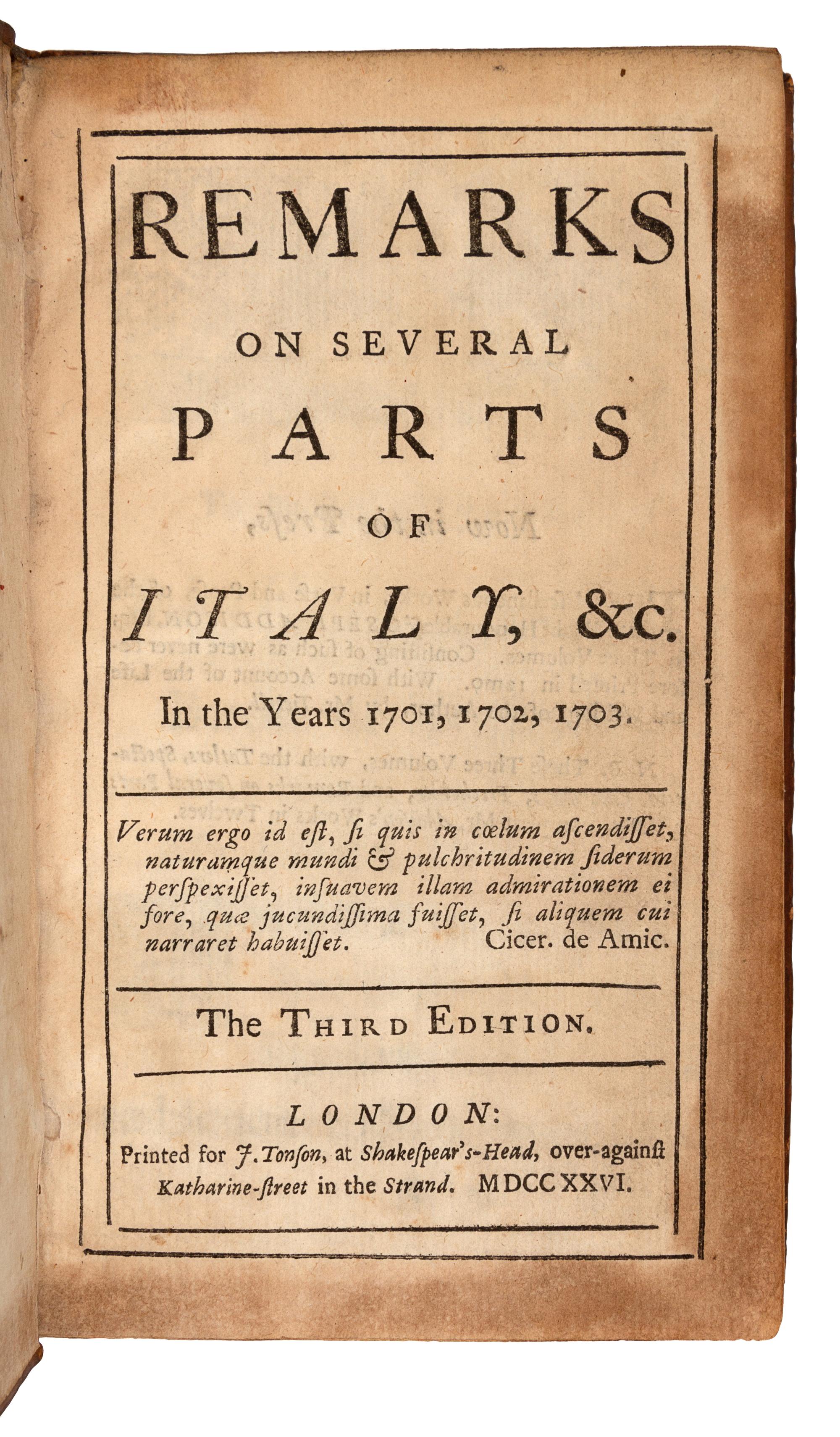 [THE SPECTATOR]. ADDISON, Joseph. -- STEELE, Richard. The Spectator. Edinburgh: for Messrs. Bell & Bradfute et al, [1800?].